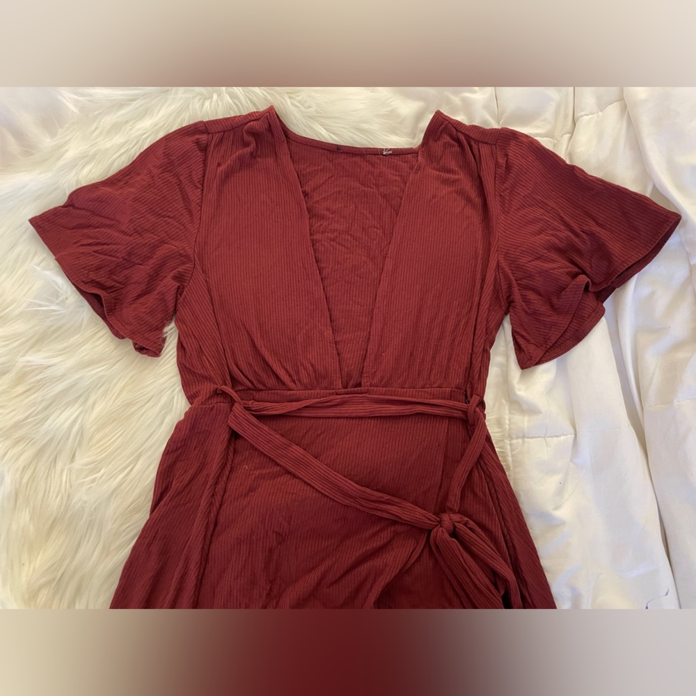 Forever 21 deep V slit dress